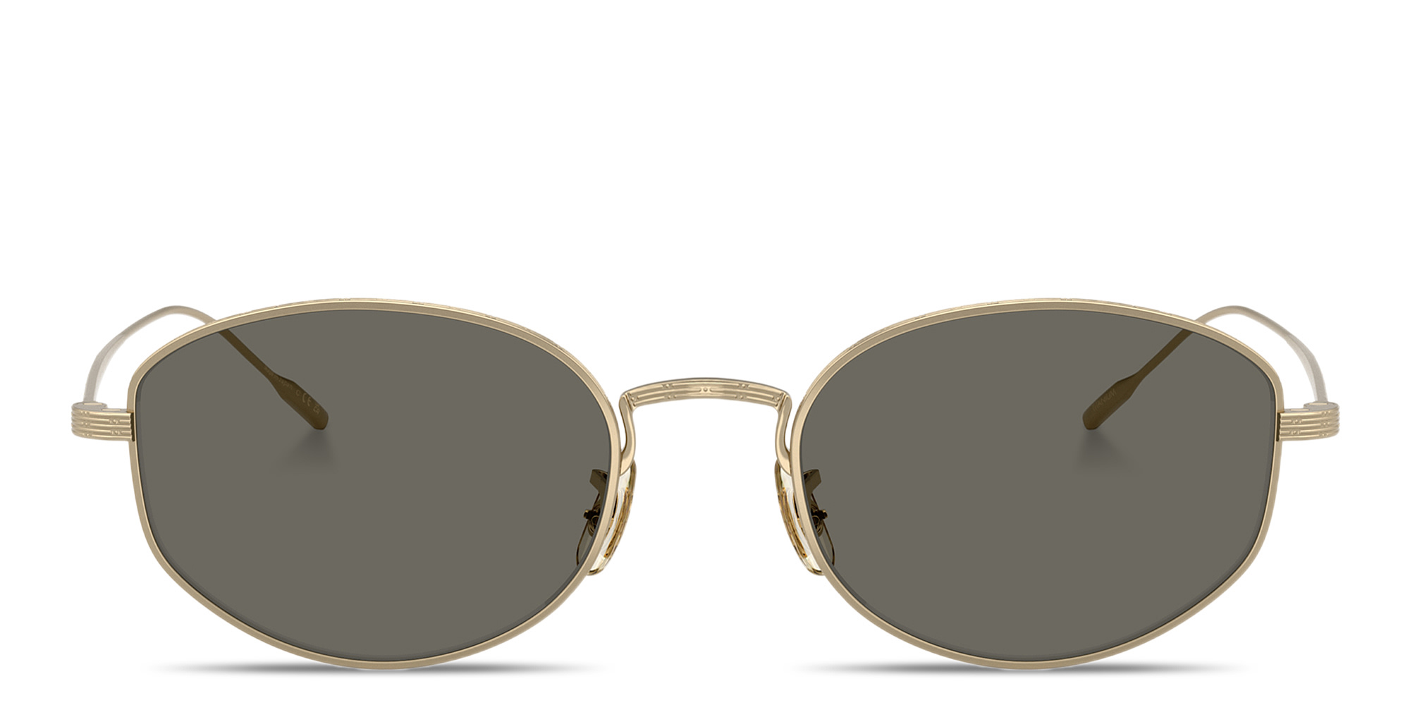 تسوق نظارات شمسية إيسترا بإطار بيضاوي للجنسين أوليفر بيبلز بلون ذهبي ناعم أونلاين.
