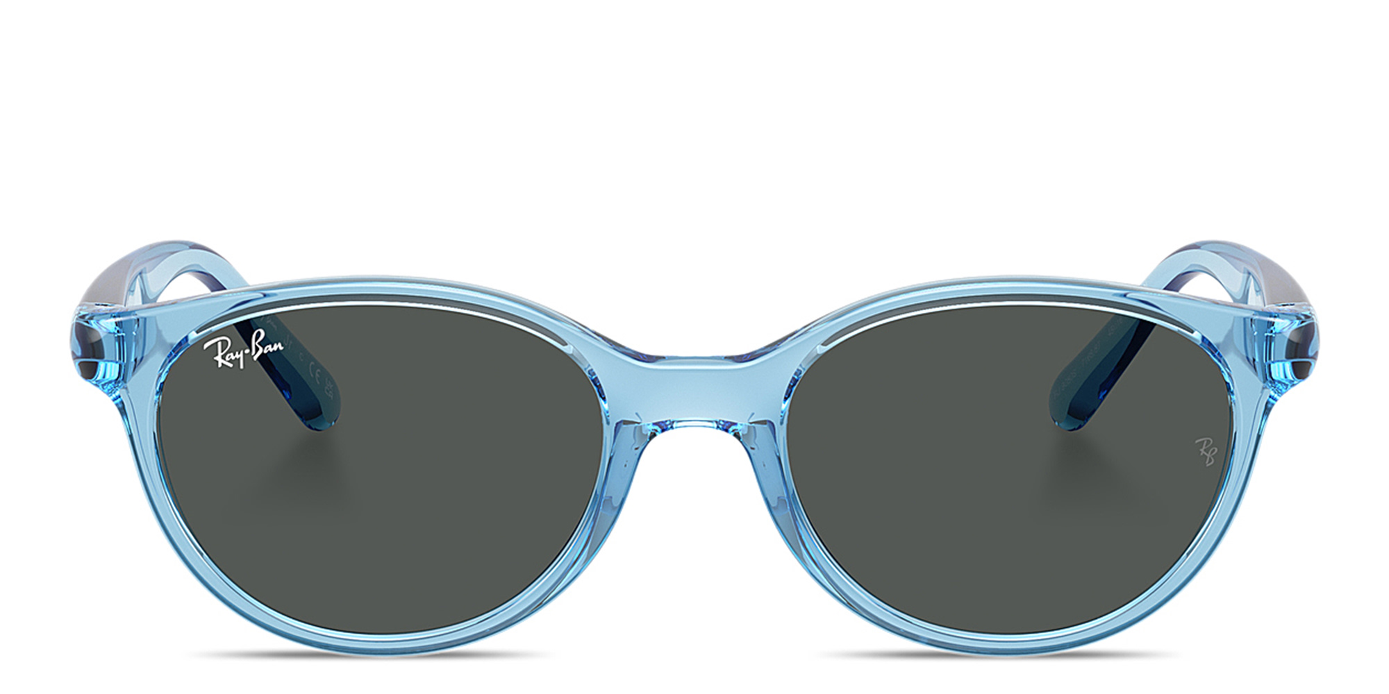 Shop Ray-Ban Junior Kids Bio-Based Square Sunglasses in Transparent Blue online.