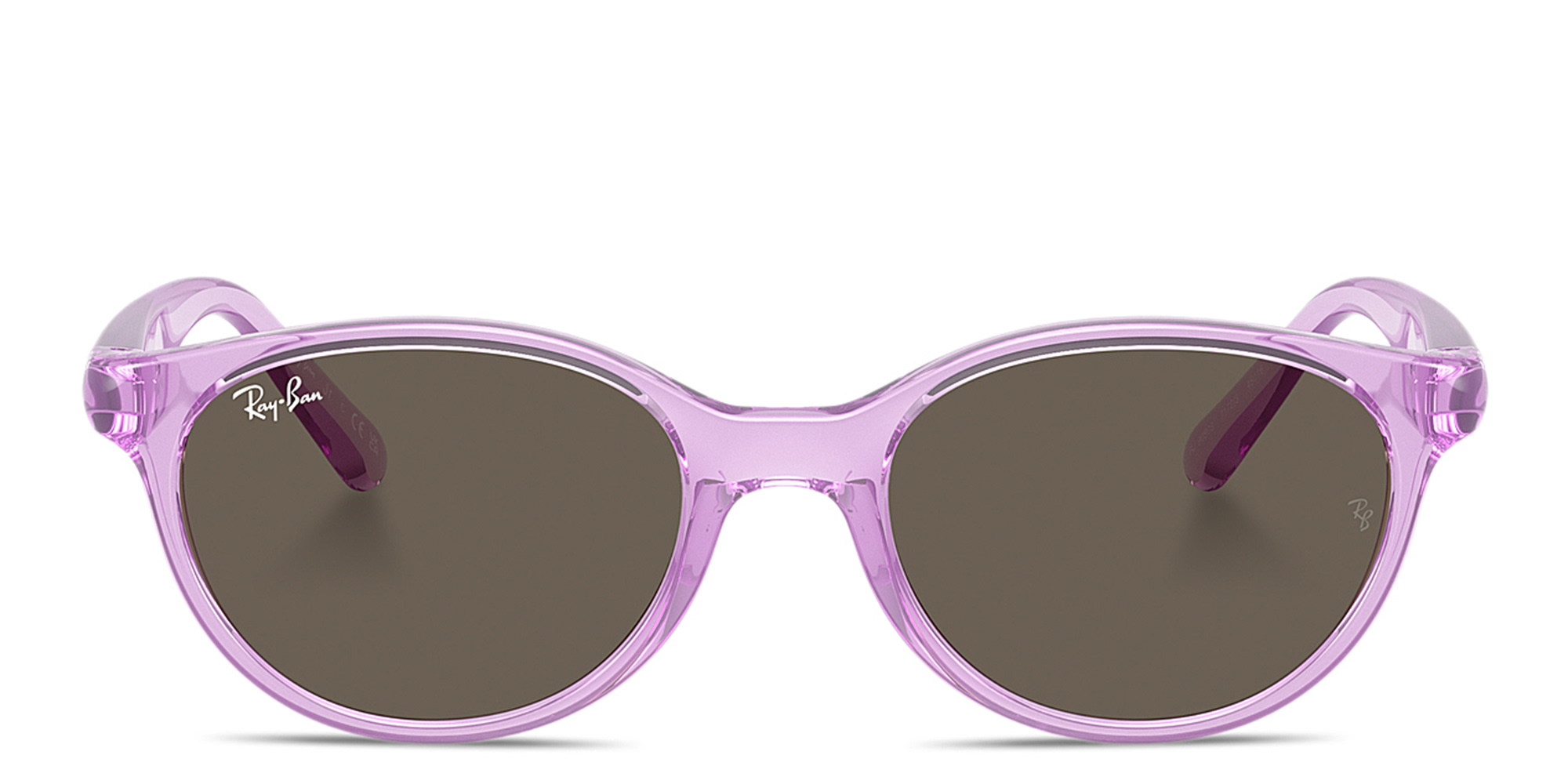 Ray-Ban Junior Kids Bio-Based Square Sunglasses in Transparent Violet – Product Photo 1