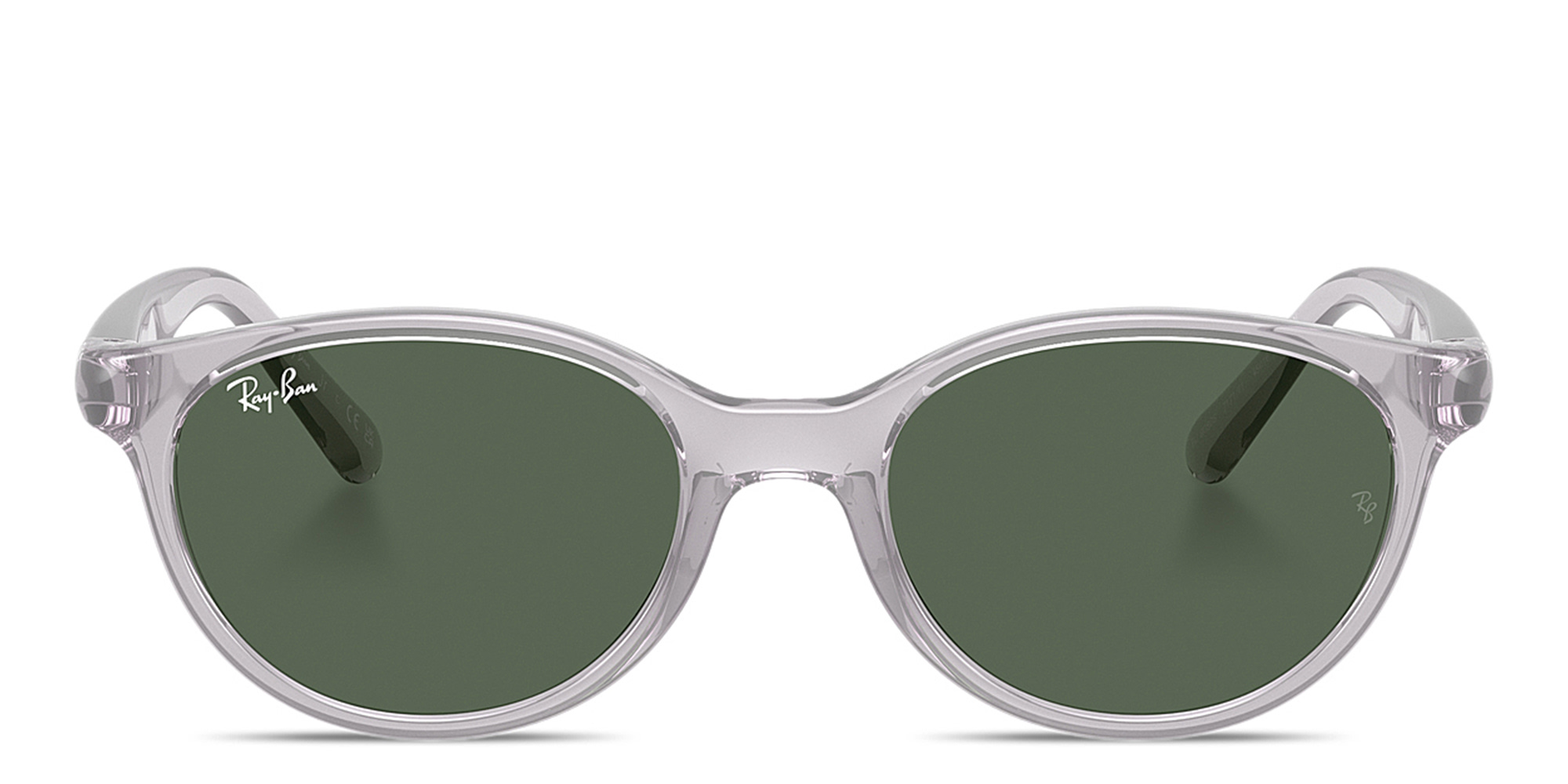 Shop Ray-Ban Junior Kids Bio-Based Square Sunglasses in Transparent Grey online.