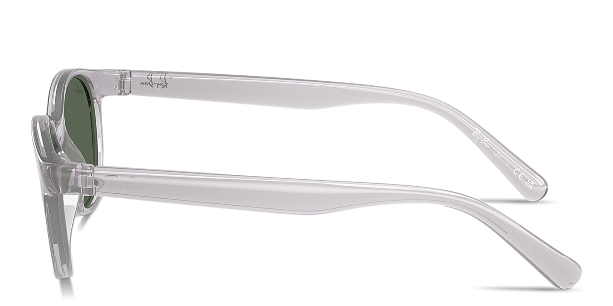 Shop Ray-Ban Junior Kids Bio-Based Square Sunglasses in Transparent Grey online.