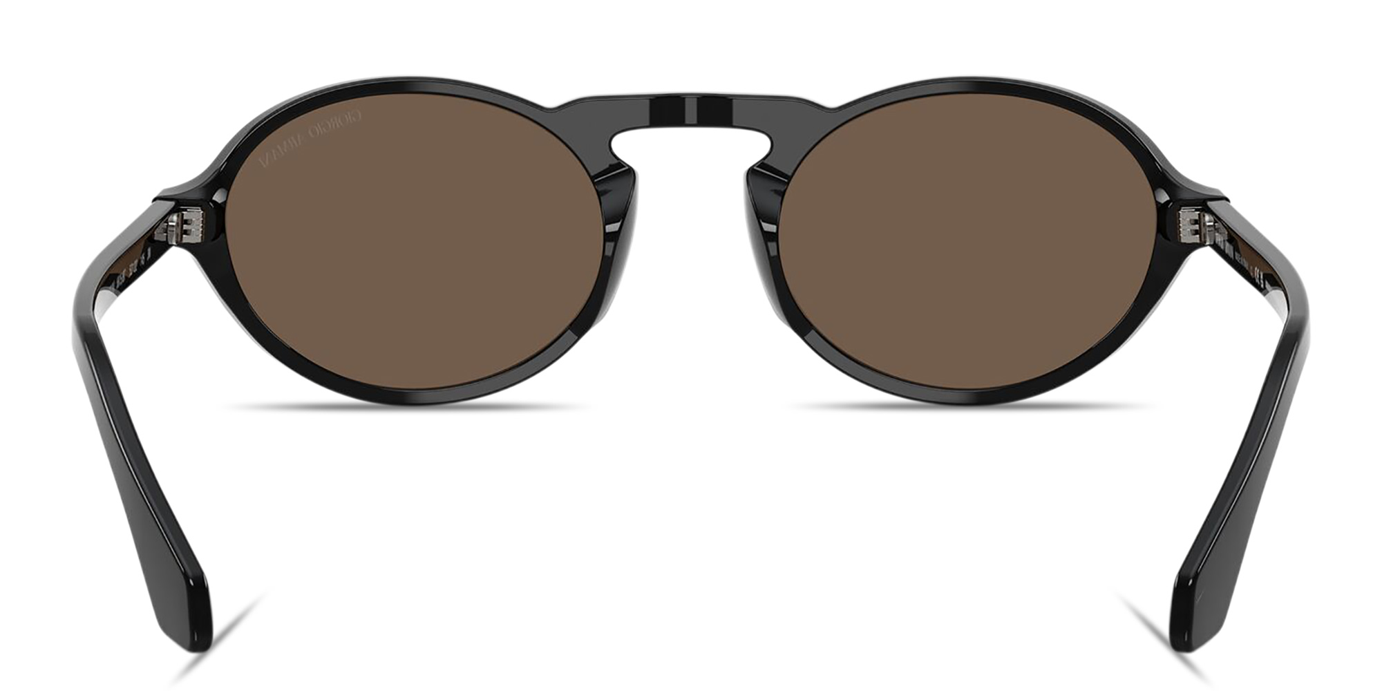 GIORGIO ARMANI Logo Print Oval Sunglasses in Black – Product Photo 4