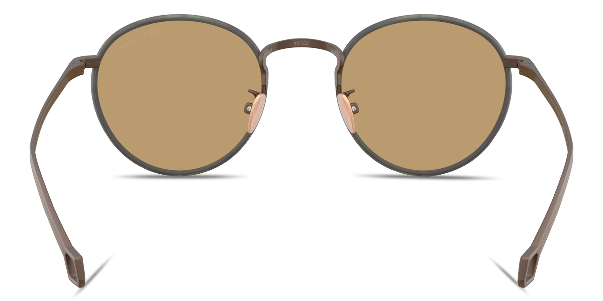 Shop GIORGIO ARMANI Visionary Luxury Round Sunglasses in Matte Bronze online.