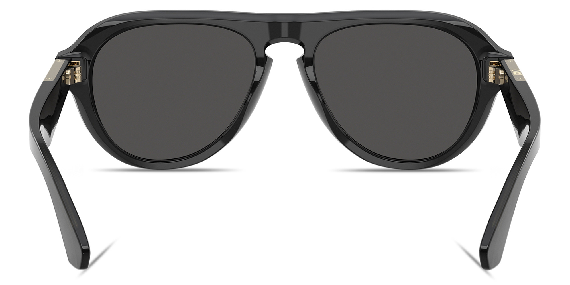 Shop BURBERRY Logo-Engraved Pilot Sunglasses in Grey online.