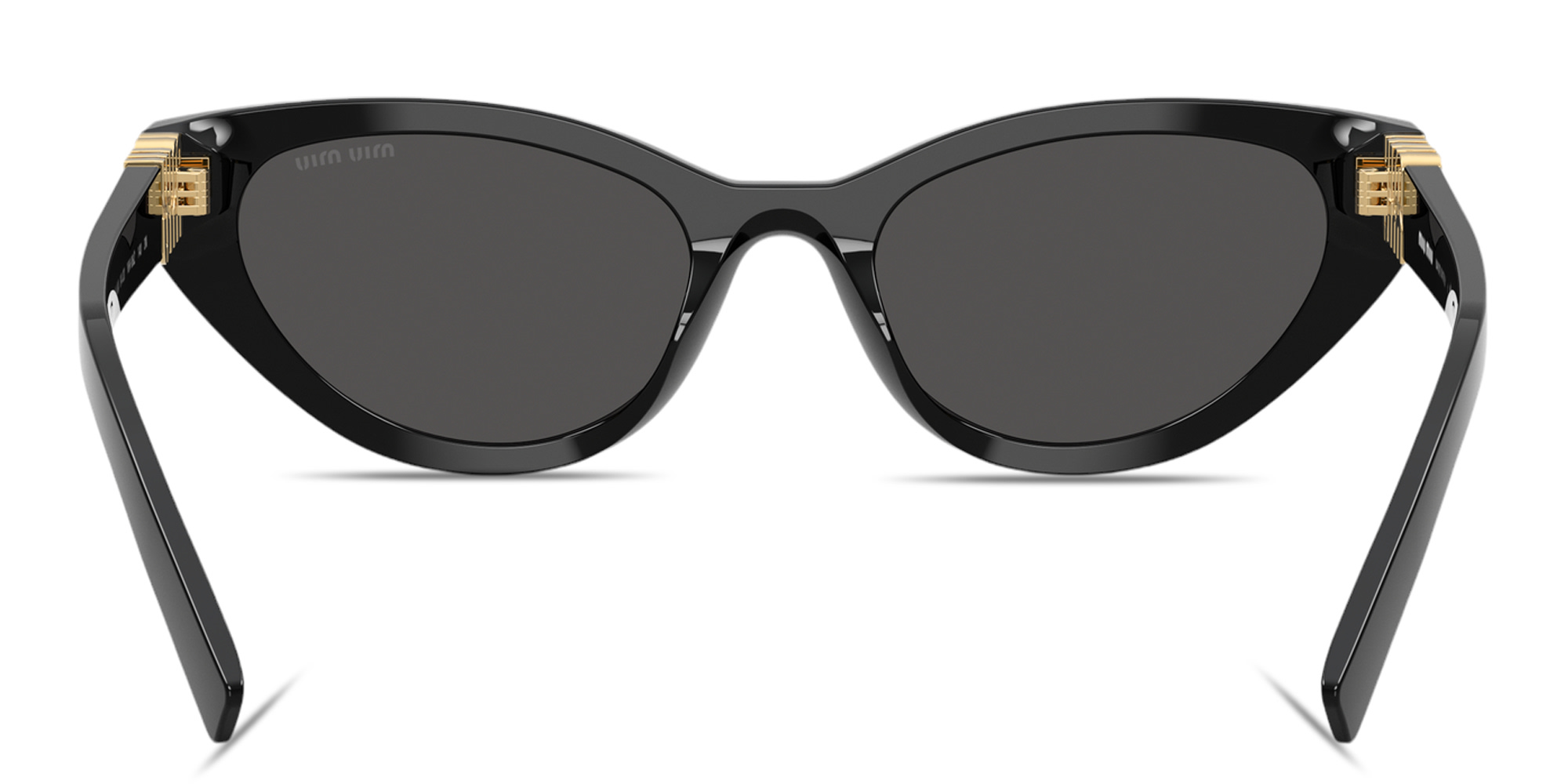 تسوق نظارات شمسية طراز كات آي بشعار العلامة العمودي ميو ميو بلون أسود أونلاين.