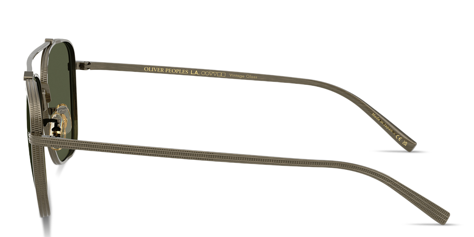 Shop OLIVER PEOPLES Avison Square Sunglasses in Antique Gold online.