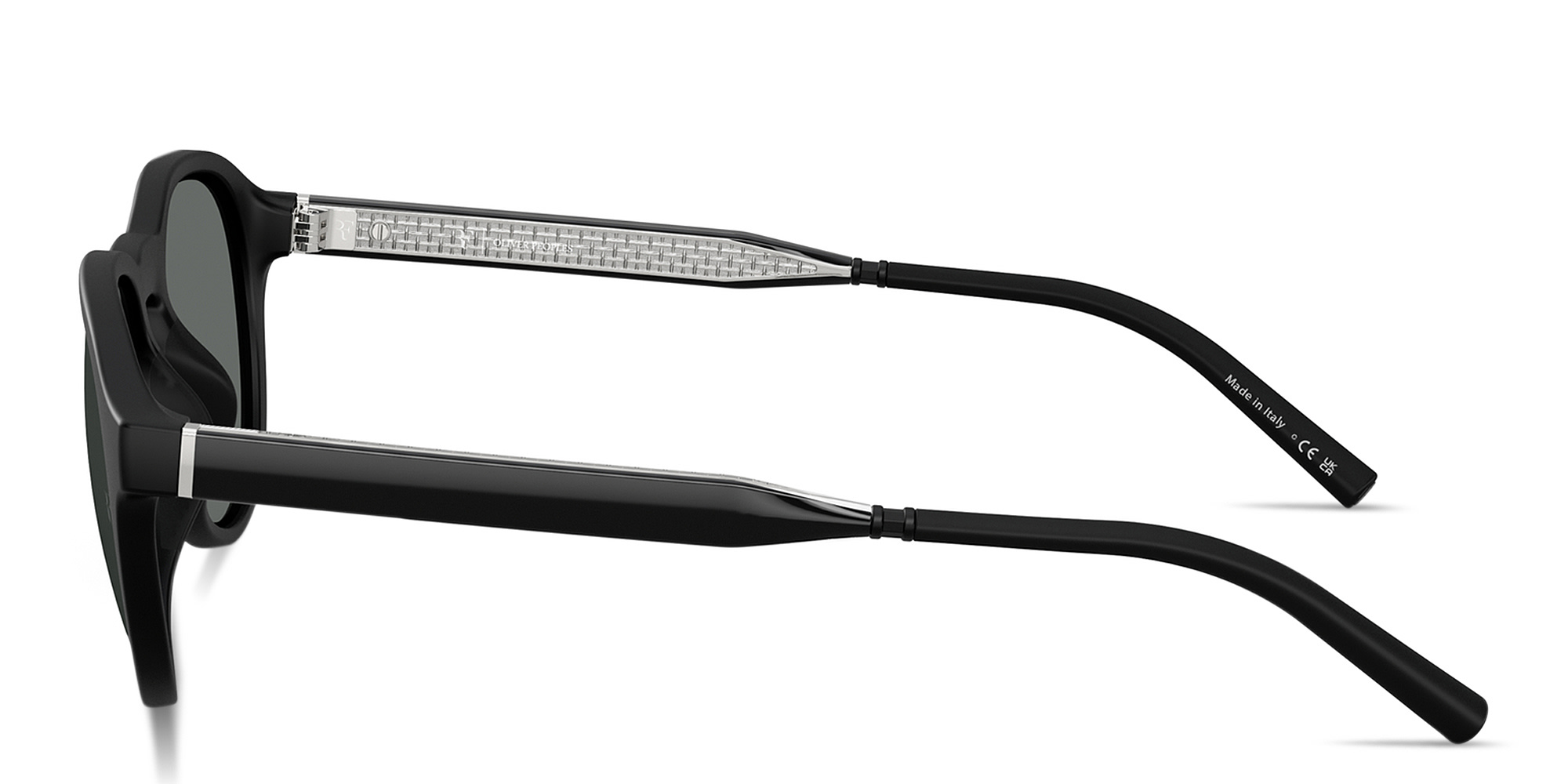 OLIVER PEOPLES R-8 Unisex Panthos Sunglasses in Semi-Matte Black – Product Photo 3