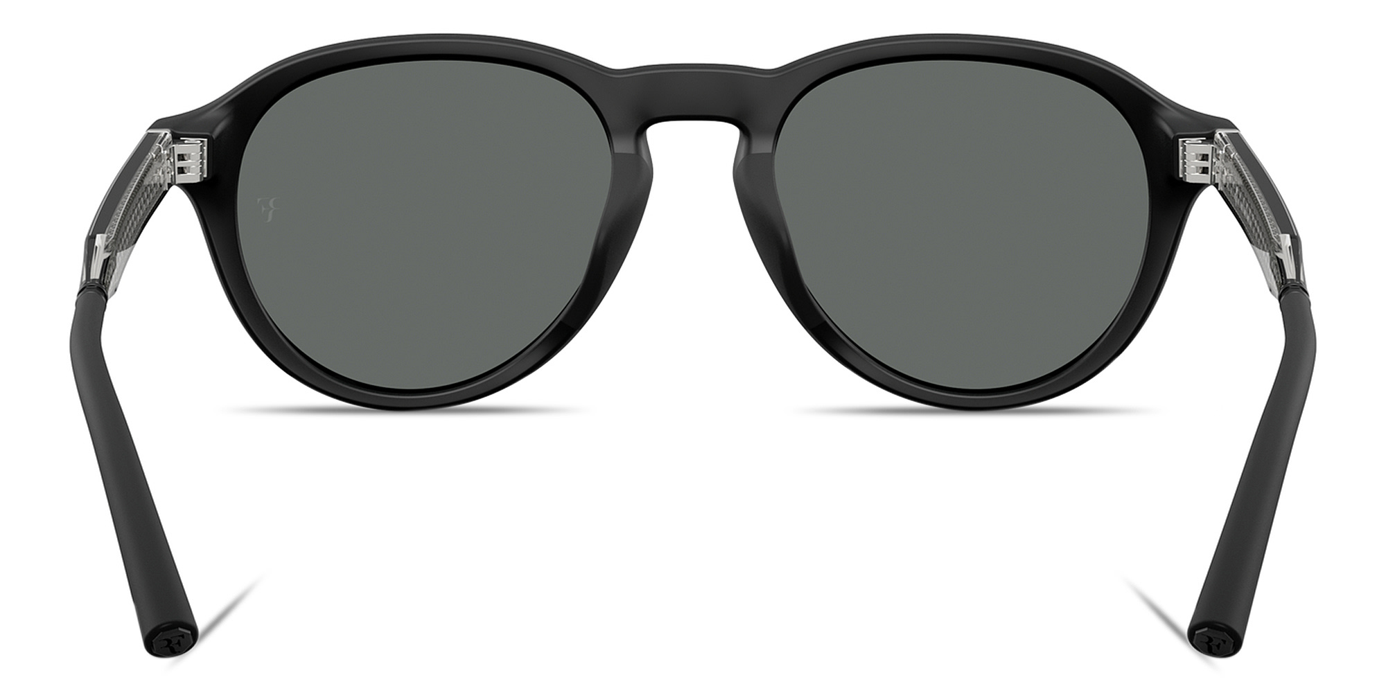 OLIVER PEOPLES R-8 Unisex Panthos Sunglasses in Semi-Matte Black – Product Photo 4