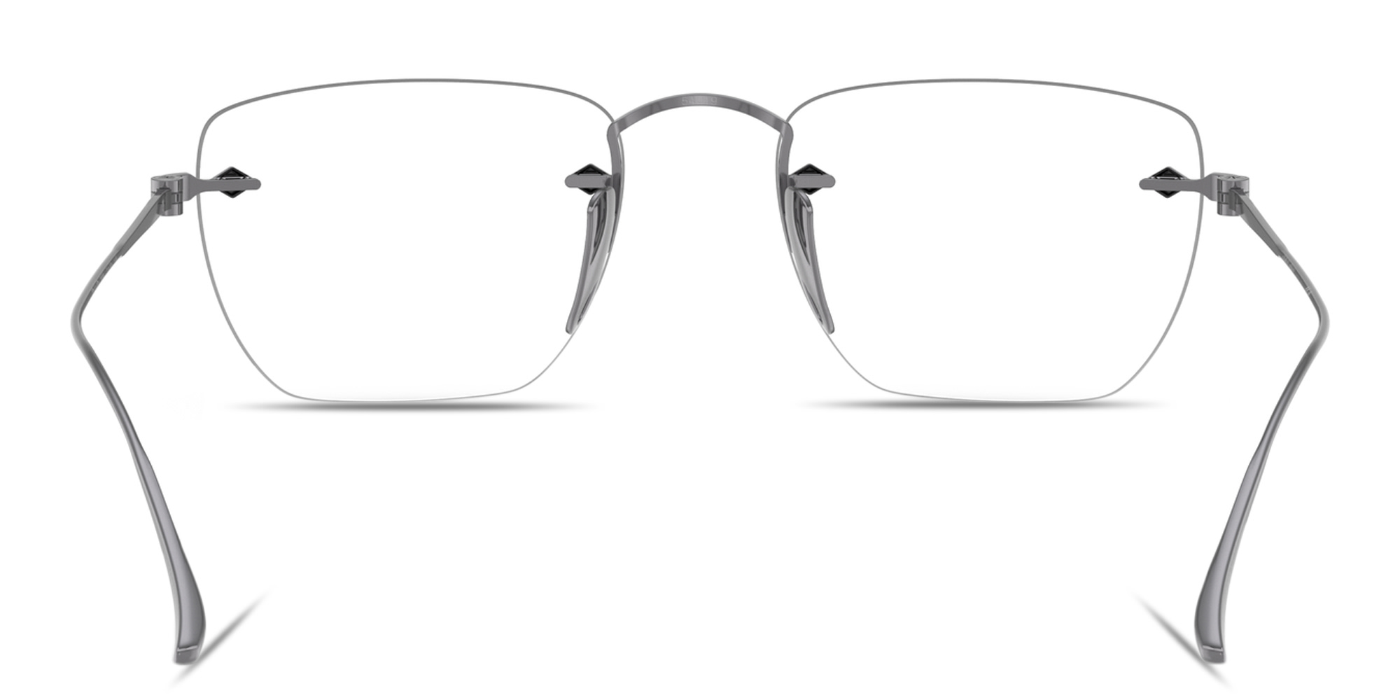 Prescription Glasses Giorgio Armani Rimless Glasses Logo Rimless Panthos Eyeglasses