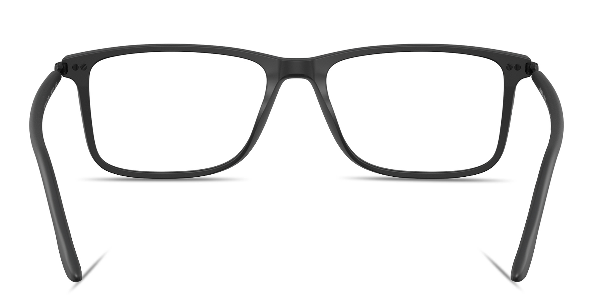 Shop GIORGIO ARMANI Armani Code Wide Rectangle Eyeglasses in Matte Black online.