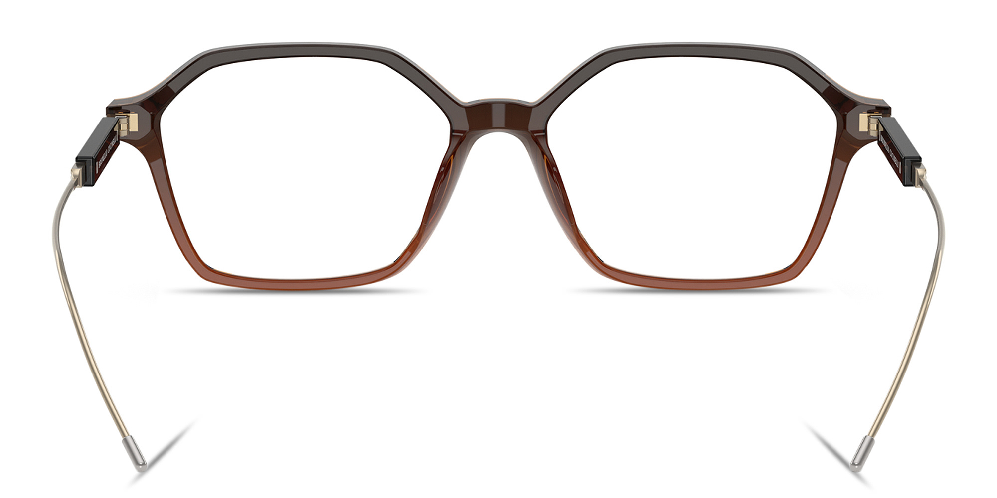 Shop BRUNELLO CUCINELLI Sartorial Sunset Irregular Eyeglasses in Vintage Cognac online.