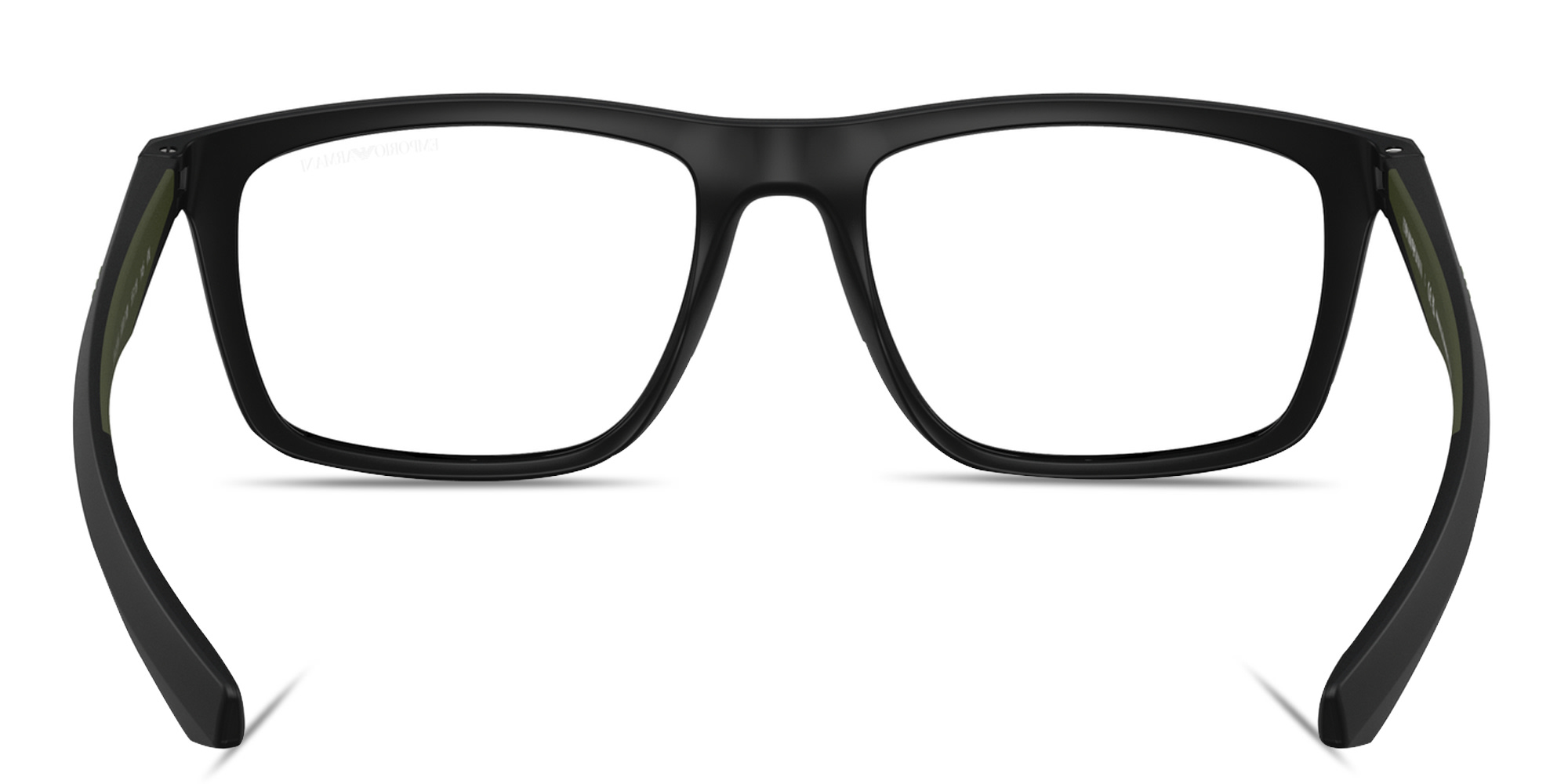 Emporio Armani Essential Leisure Square Eyeglasses in Matte Black – Product Photo 4