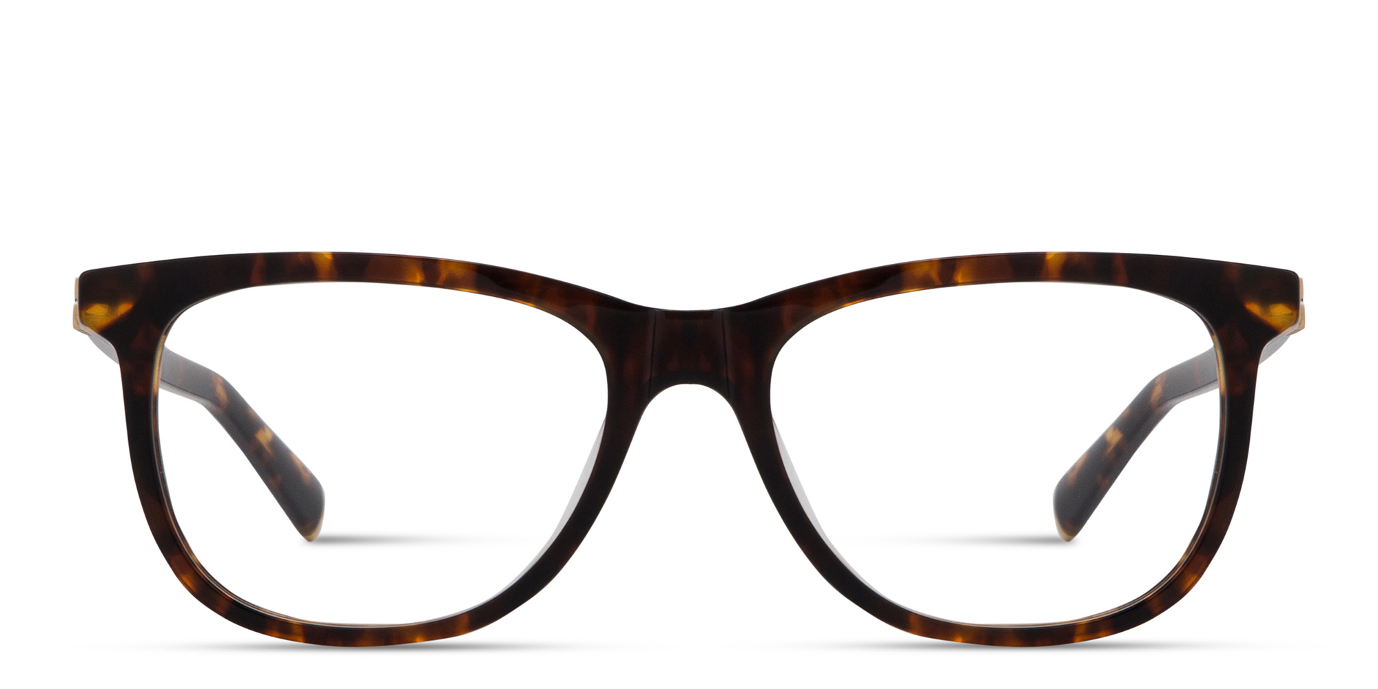 Shop MIU MIU Vertical Logo Pillow Eyeglasses in Honey Havana online.