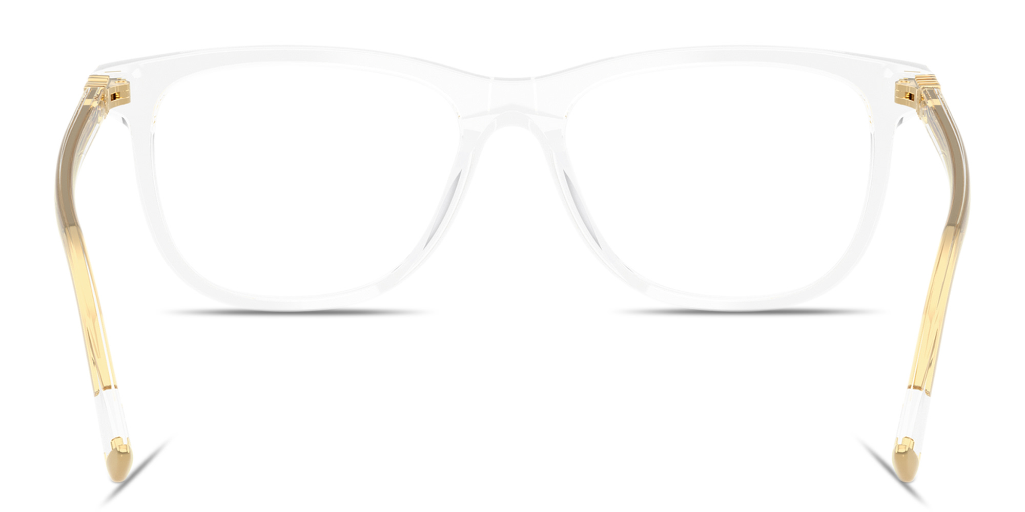Shop MIU MIU Vertical Logo Pillow Eyeglasses in Clear online.