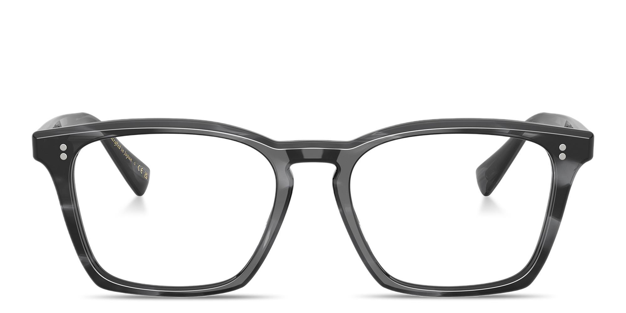 Shop OLIVER PEOPLES Rafkin Rectangle Eyeglasses in Dark Blue Smoke online.