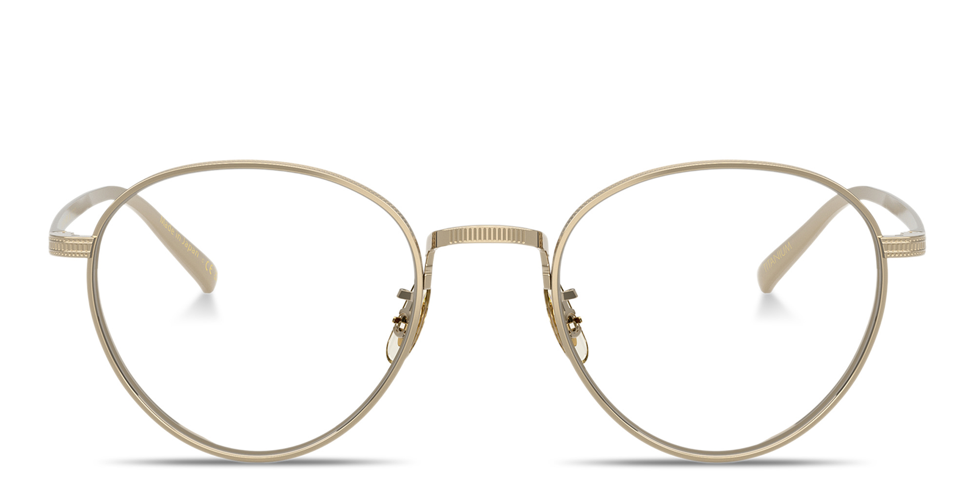 OLIVER PEOPLES Kesner Panthos Eyeglasses in Soft Gold – Product Photo 1