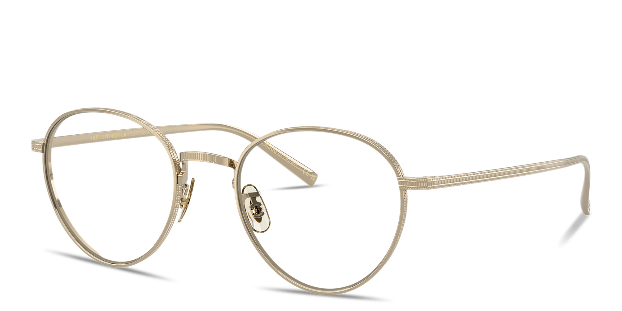 OLIVER PEOPLES Kesner Panthos Eyeglasses in Soft Gold – Product Photo 2