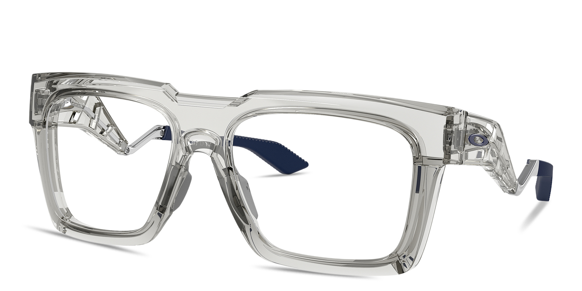 Shop Oakley Enigma Ink Unisex Wide Square Eyeglasses in Grey Shadow online.