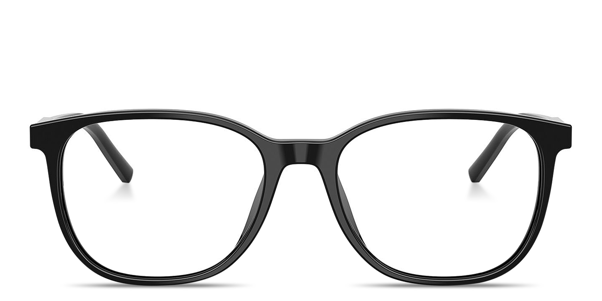 Shop Dolce & Gabbana Logo Lettering Square Eyeglasses in Black online.