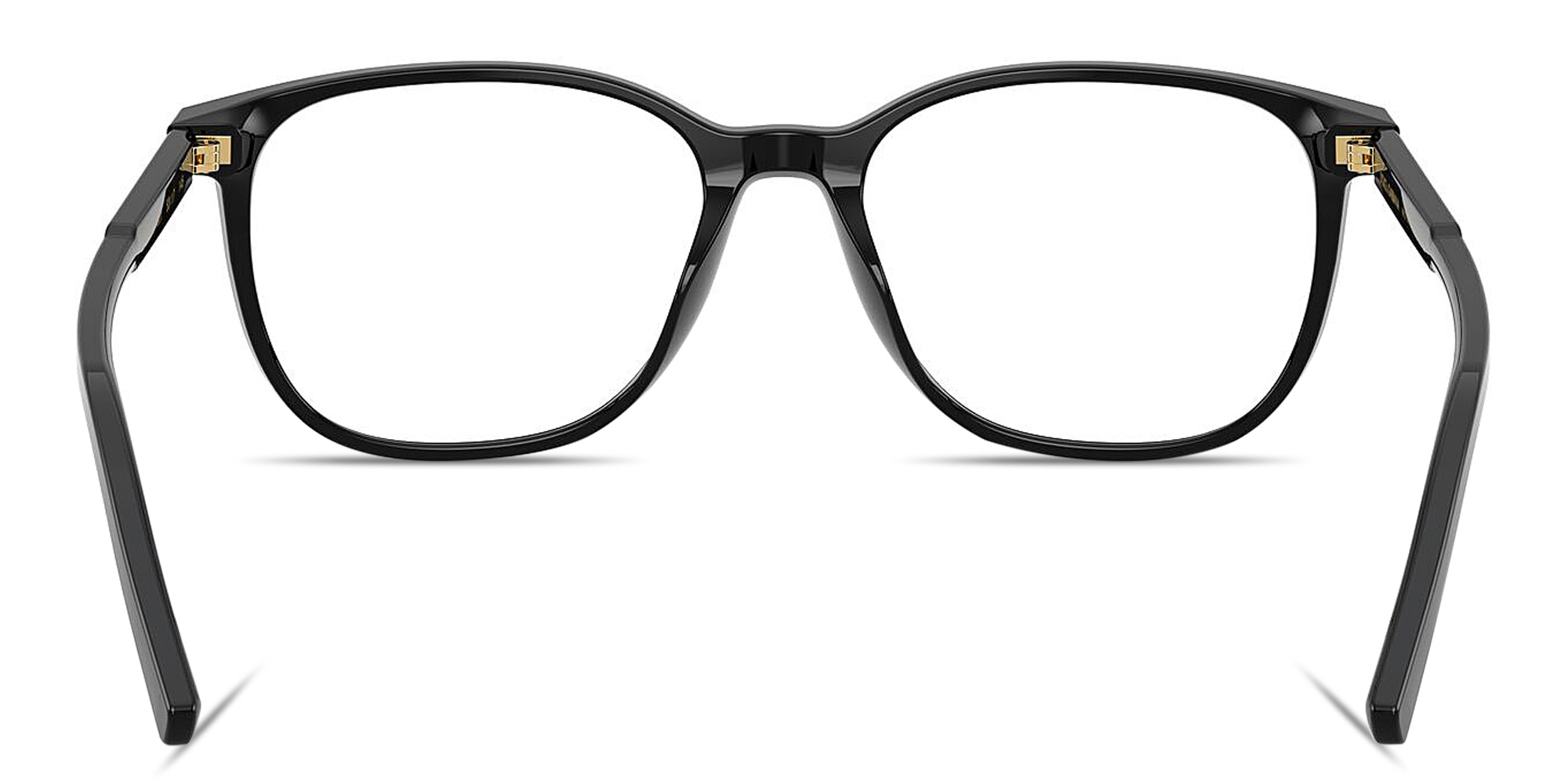 Shop Dolce & Gabbana Logo Lettering Square Eyeglasses in Black online.