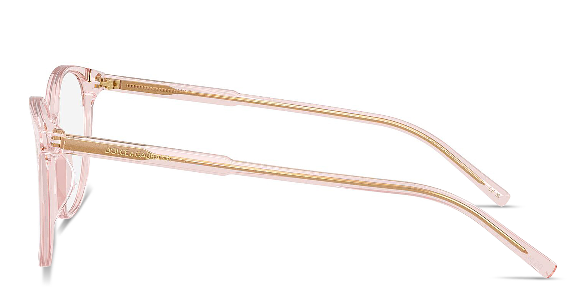 Shop Dolce & Gabbana Logo-Print Cat-Eye Eyeglasses in Pink online.