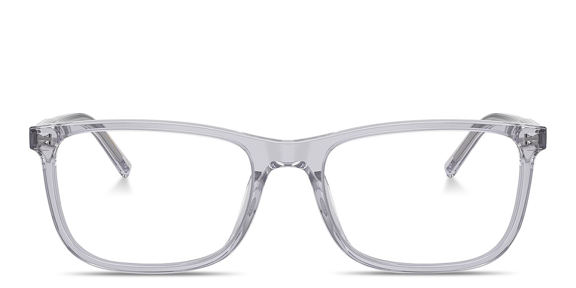 Shop Dolce & Gabbana Logo Print Wide Rectangle Eyeglasses in Grey online.