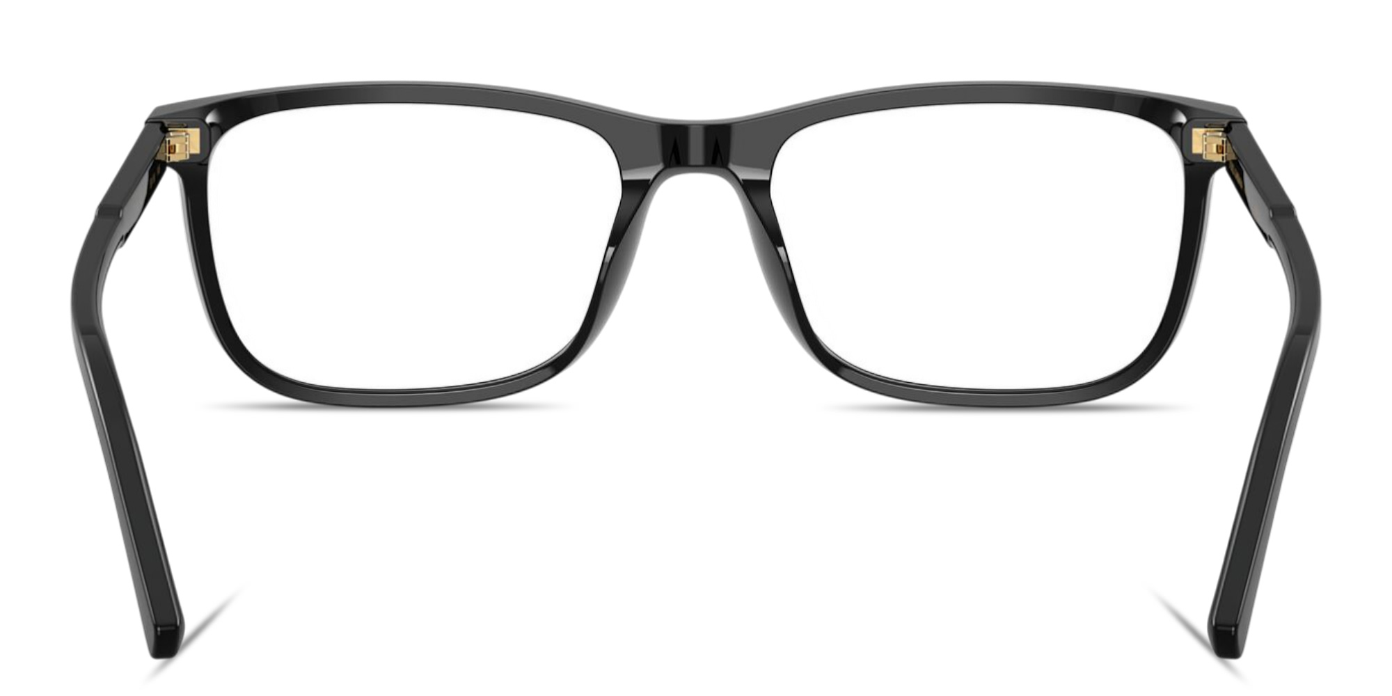 Shop Dolce & Gabbana Logo Print Rectangle Eyeglasses in Black online.