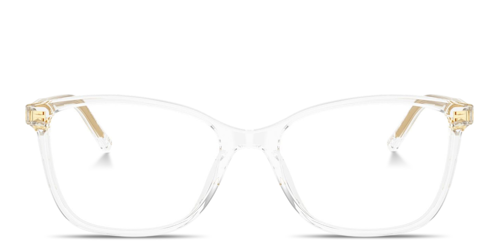 Shop Dolce & Gabbana Logo Print Rectangle Eyeglasses in Crystal online.