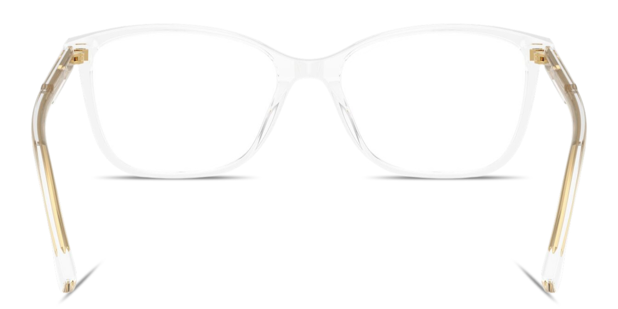 Shop Dolce & Gabbana Logo Print Rectangle Eyeglasses in Crystal online.