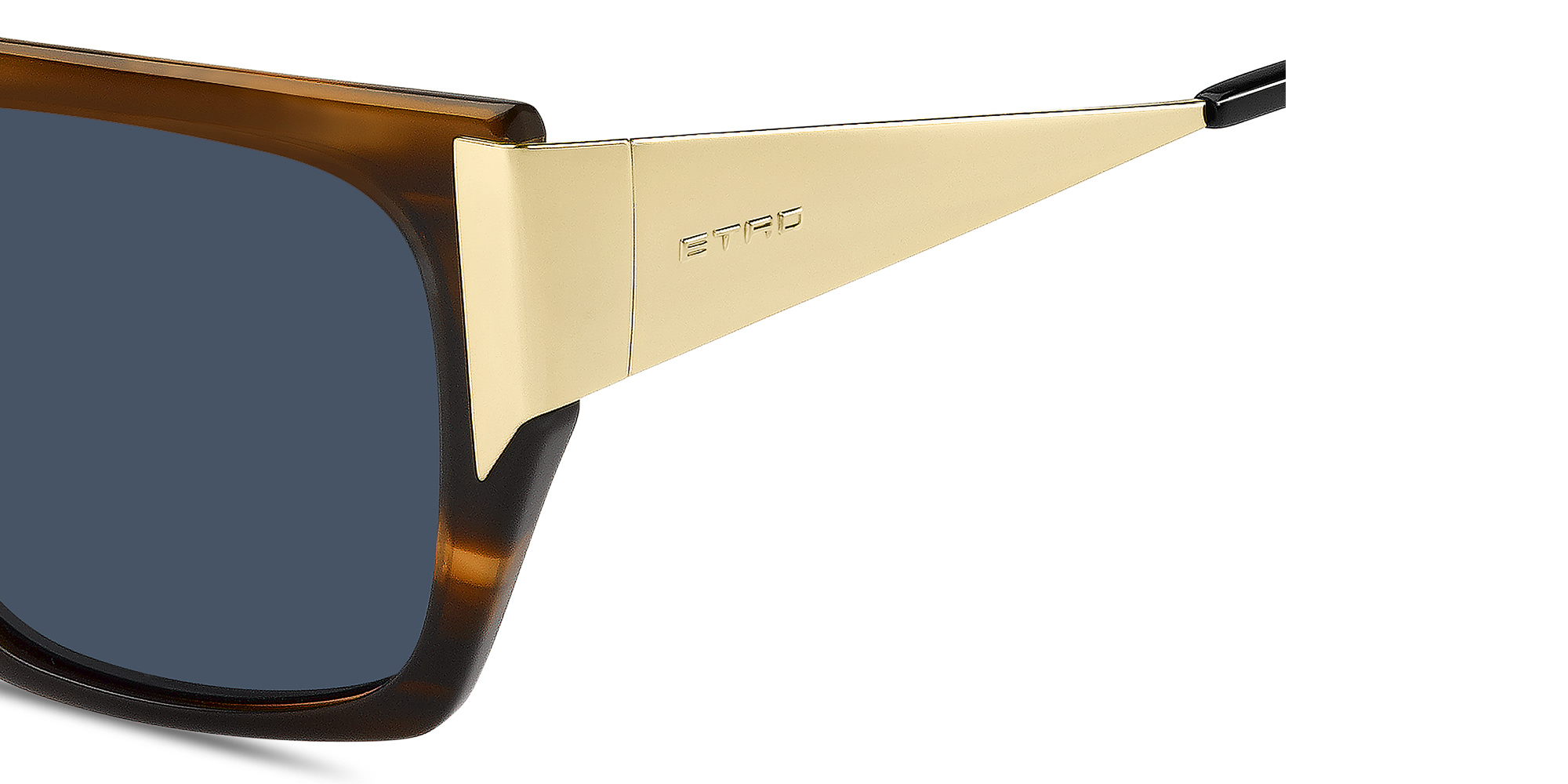 Shop ETRO Engraved Logo Unisex Rectangle Sunglasses in Havana online.