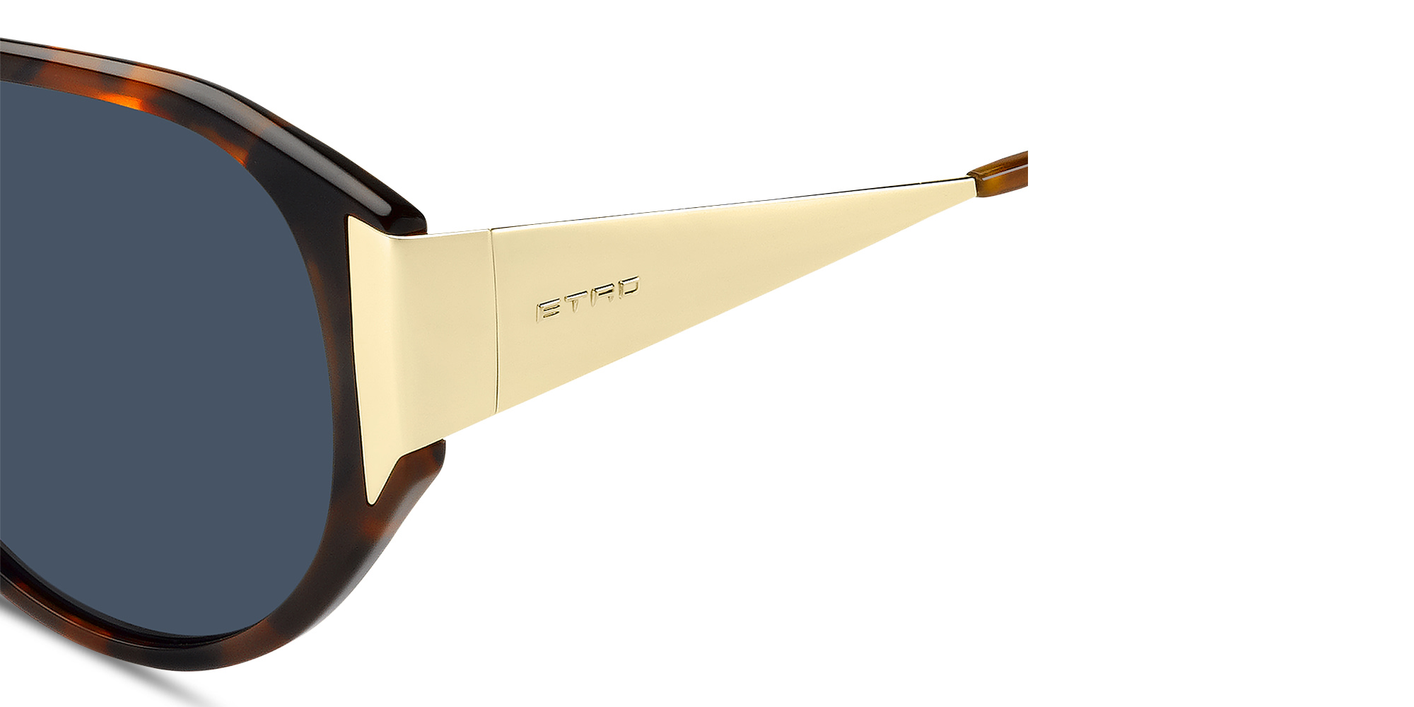 Shop ETRO Engraved Logo Unisex Aviator Sunglasses in Havana online.