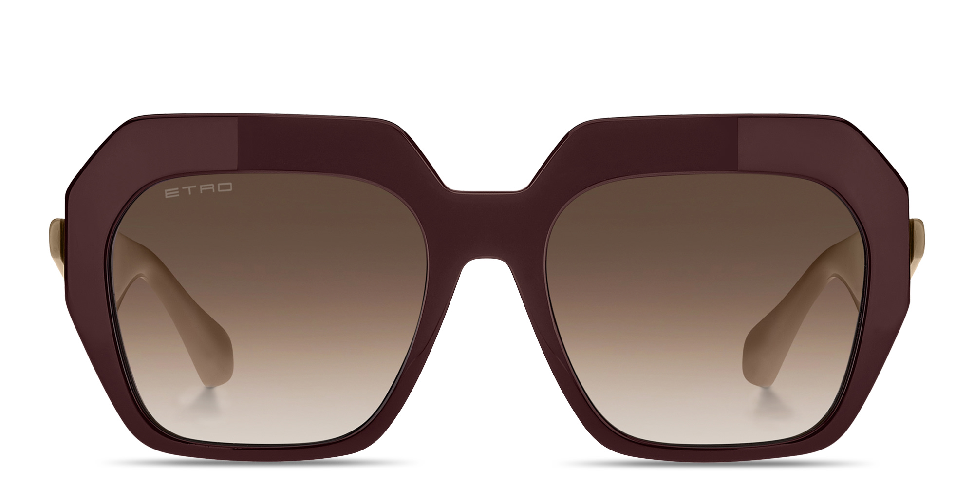 ETRO Logo Signature Oversized Square Sunglasses in Brown – Product Photo 1