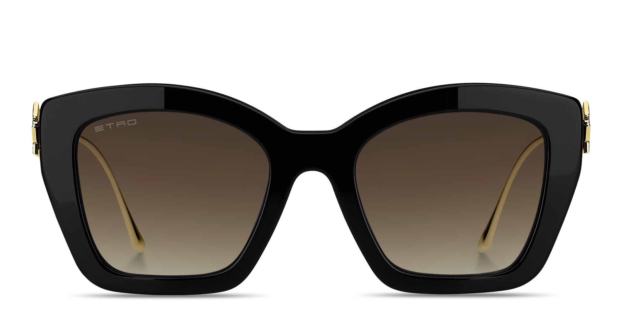 Shop ETRO Bold Pegaso Cat-Eye Sunglasses in Black online.