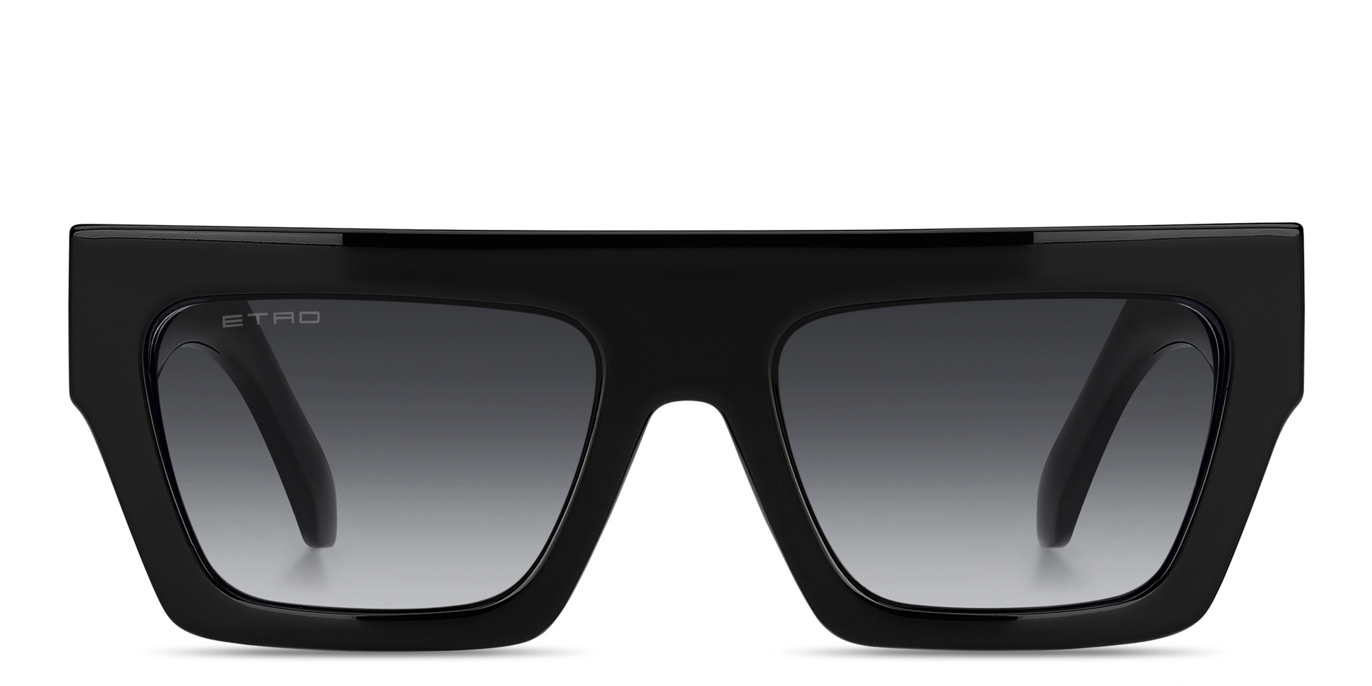 Shop ETRO Pegasus Unisex Rectangle Sunglasses in Black online.
