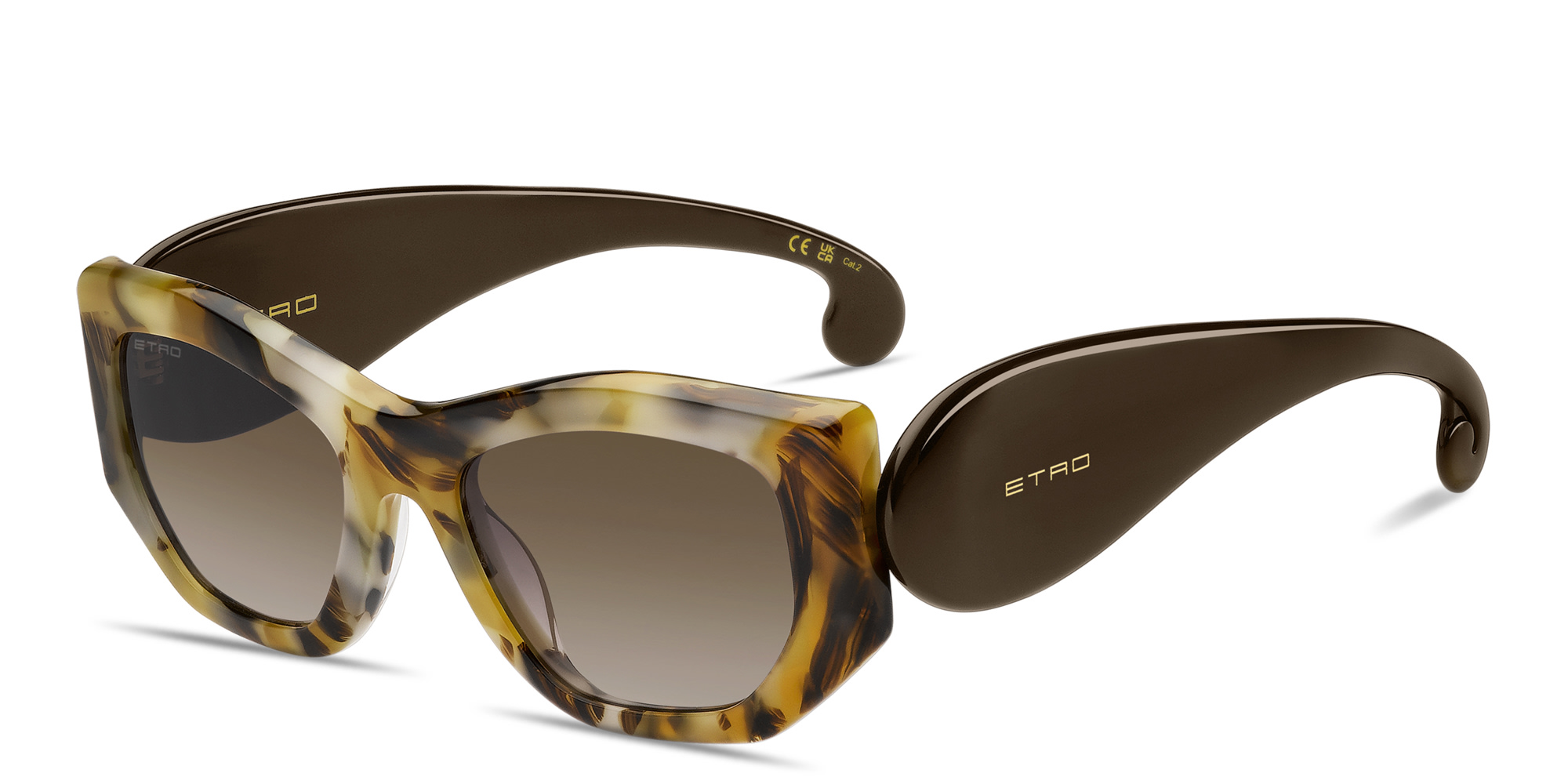 ETRO Paisley Cat-Eye Sunglasses in Brown – Product Photo 2