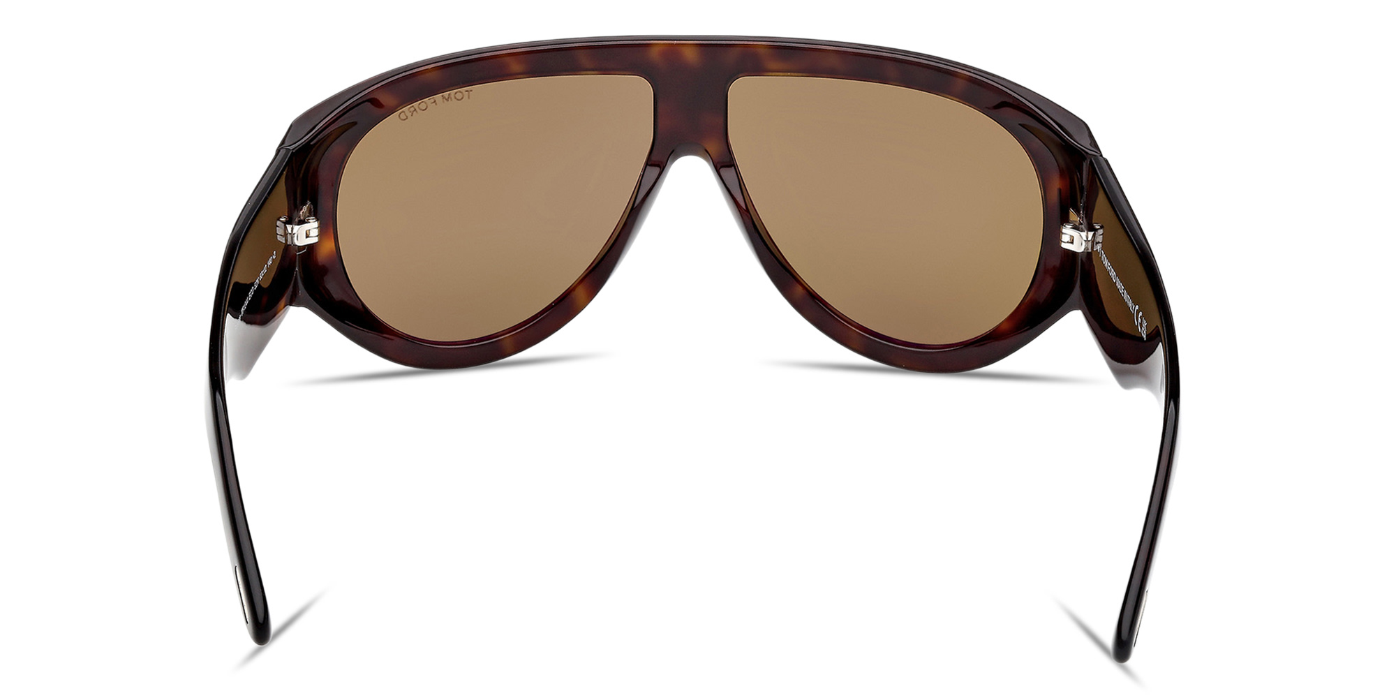 Shop TOM FORD T Logo Pilot Sunglasses in Havana online.