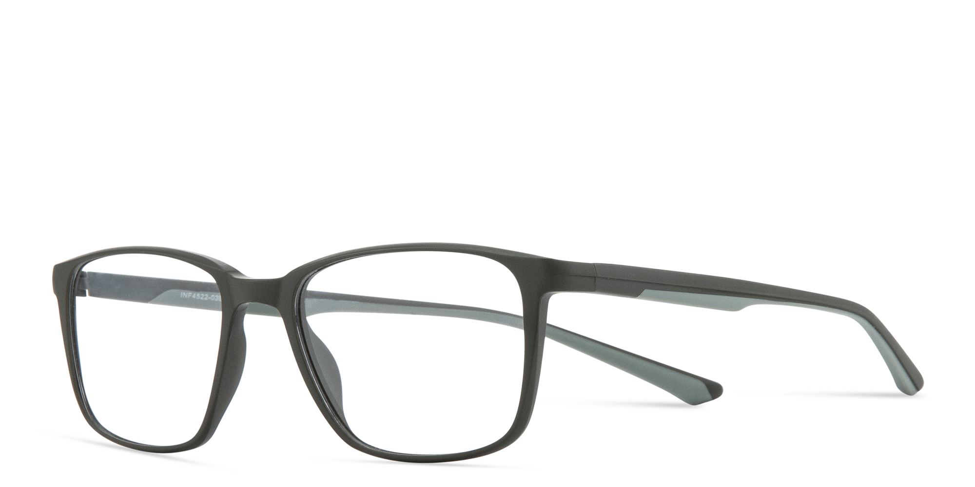 Shop SPIN ON8 Square Eyeglasses in Green online.