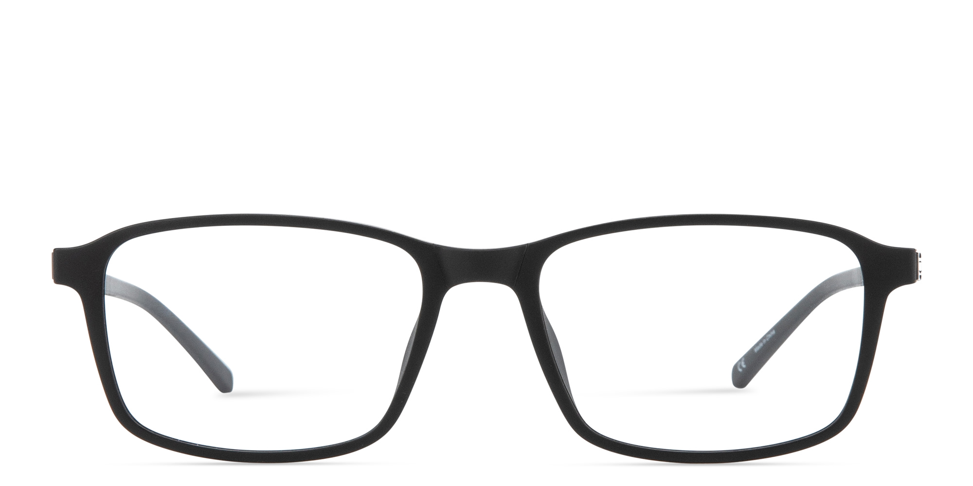 Shop SPIN ON8 Wide Rectangle Eyeglasses in Black online.