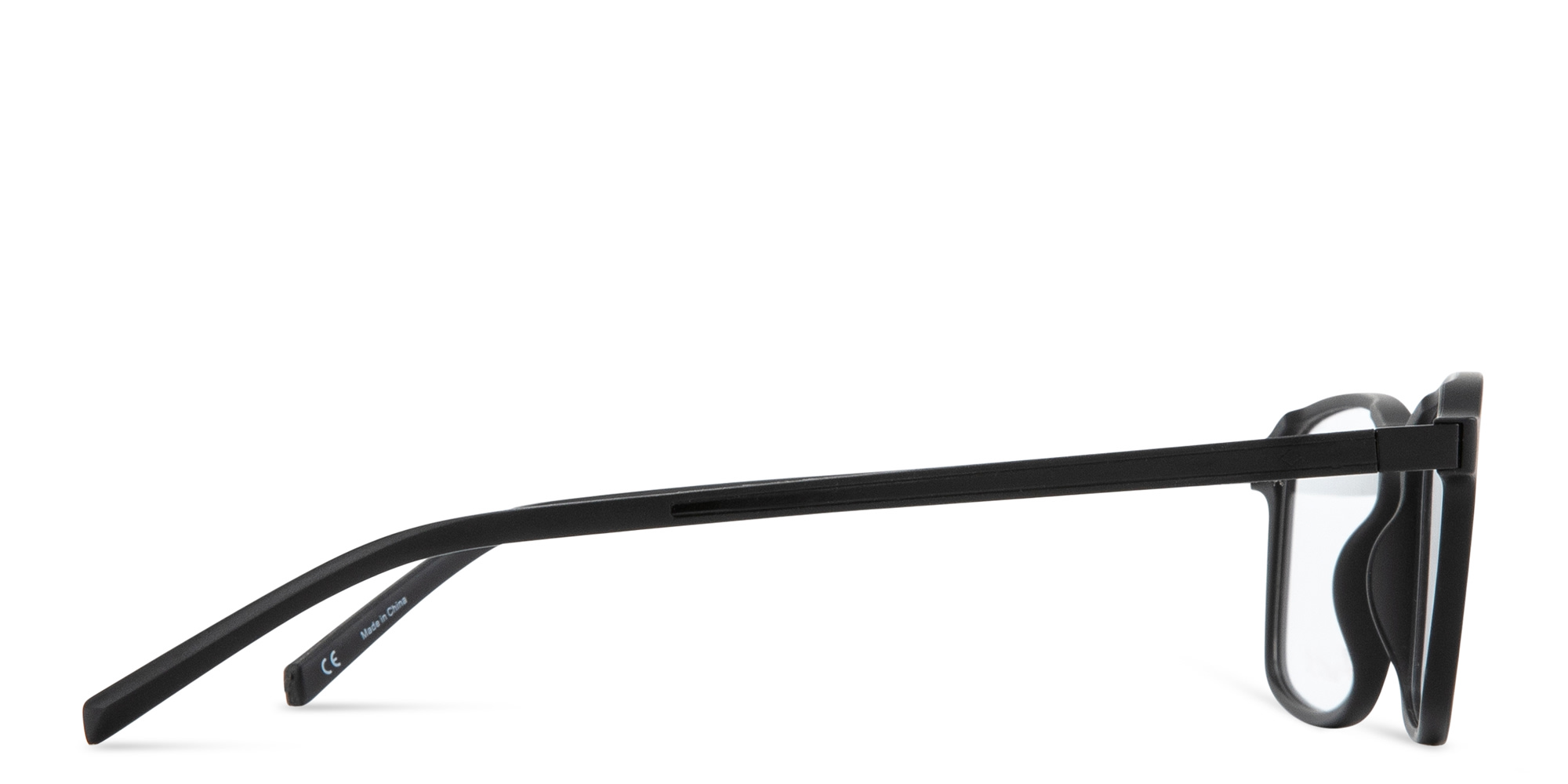 Shop SPIN ON8 Wide Rectangle Eyeglasses in Black online.