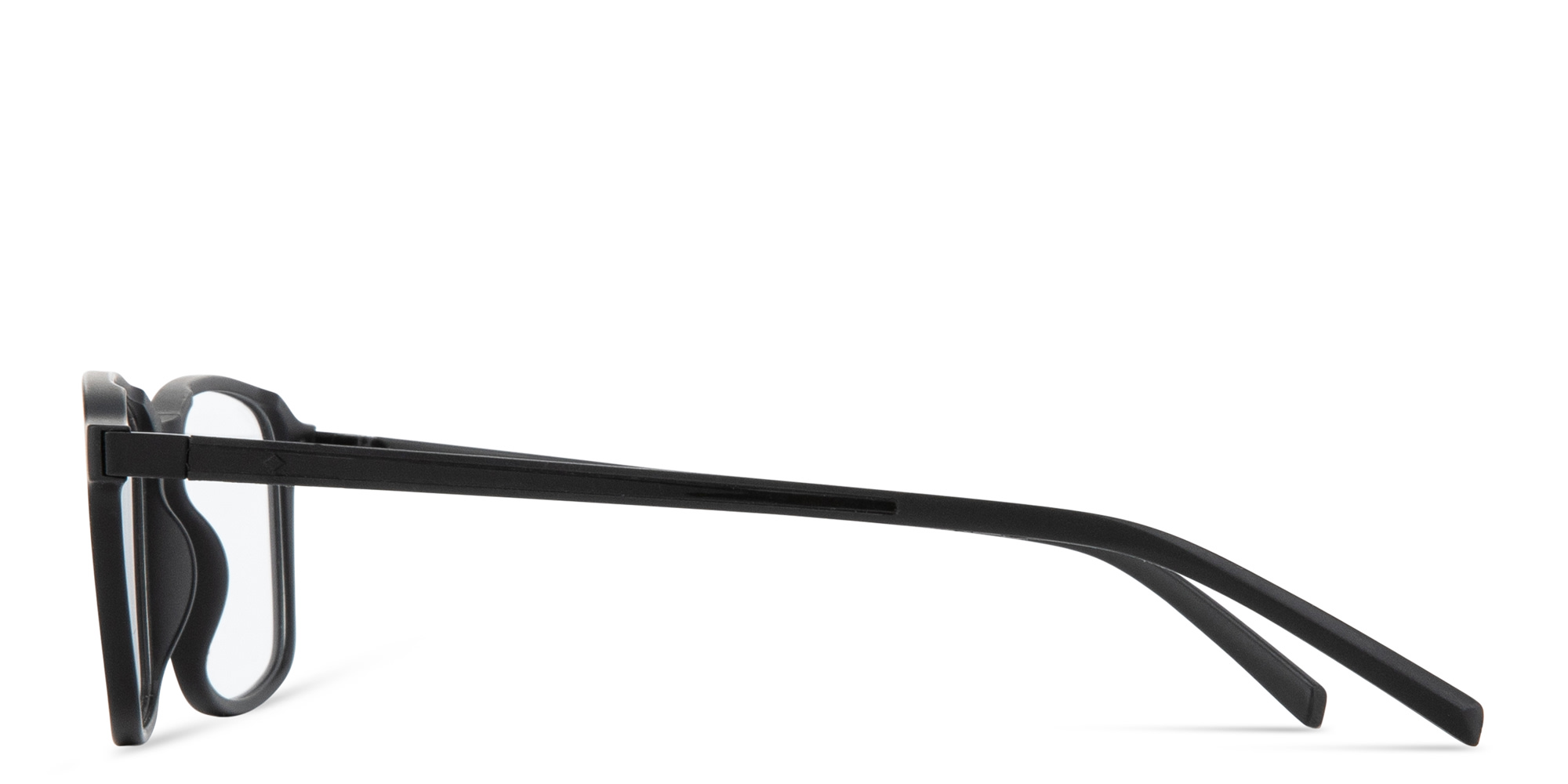 Shop SPIN ON8 Wide Rectangle Eyeglasses in Black online.