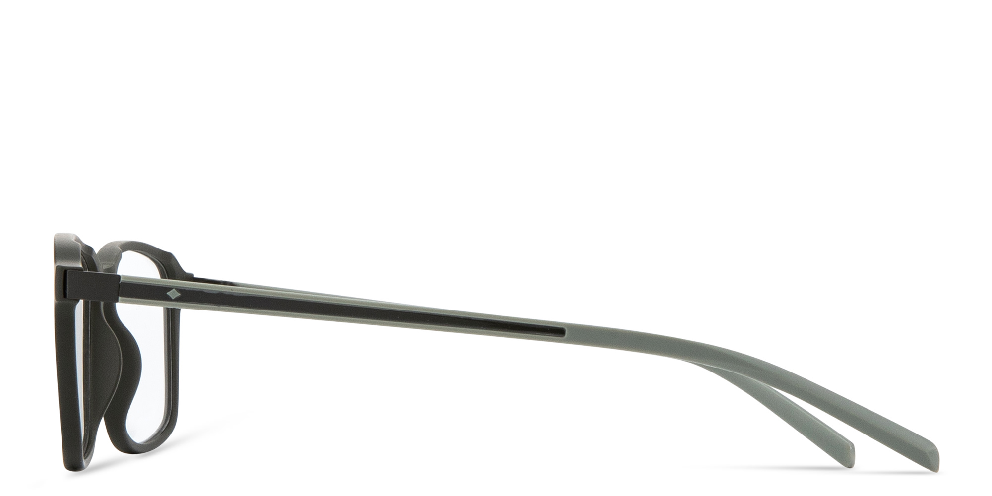 Shop SPIN ON8 Wide Rectangle Eyeglasses in Green online.