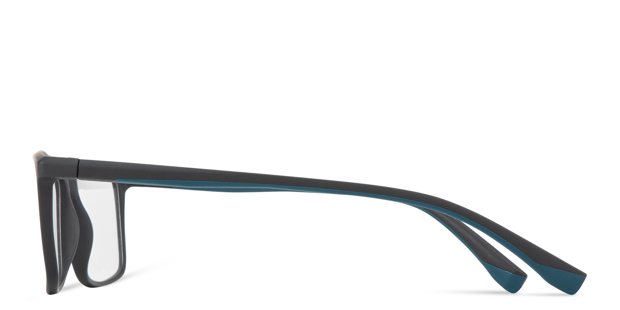SPIN ON8 Wide Rectangle Eyeglasses in Grey – Product Photo 4