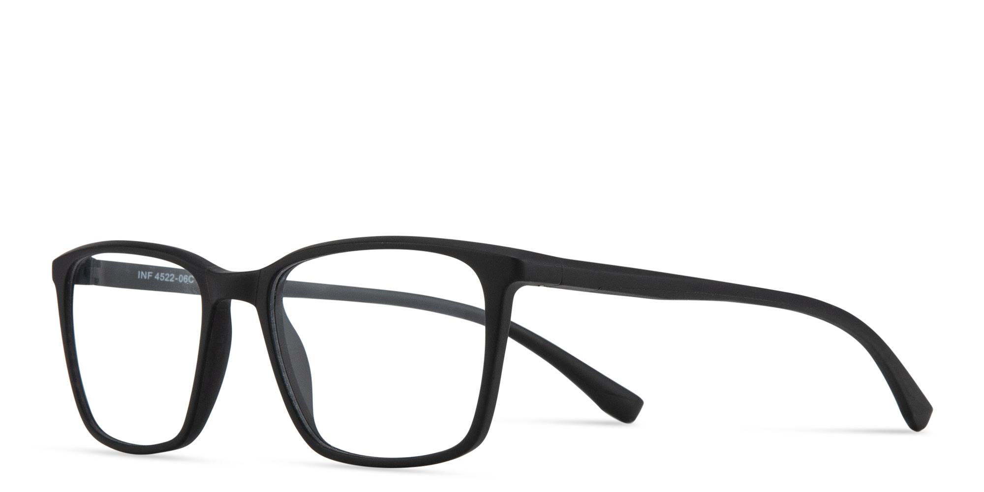 Shop SPIN ON8 Square Eyeglasses in Black online.