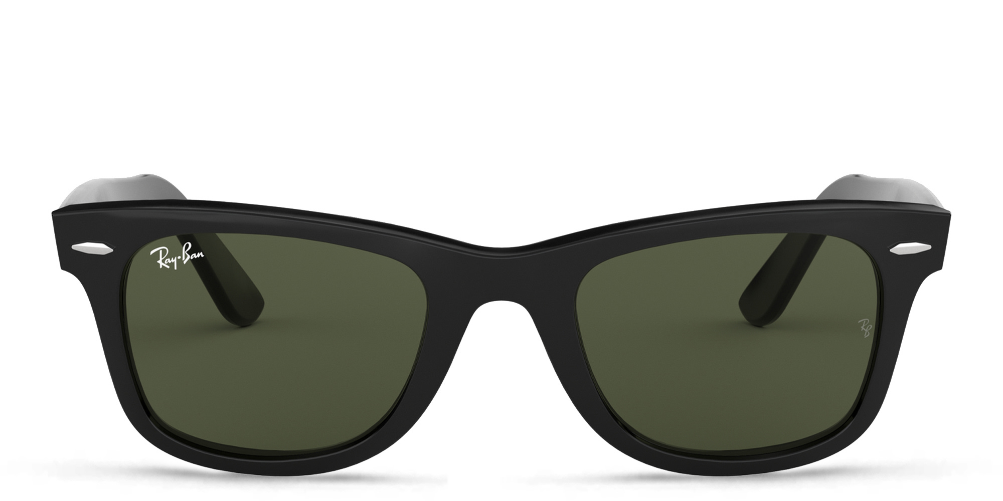 Shop Ray-Ban Wayfarer Square Sunglasses in Black online.