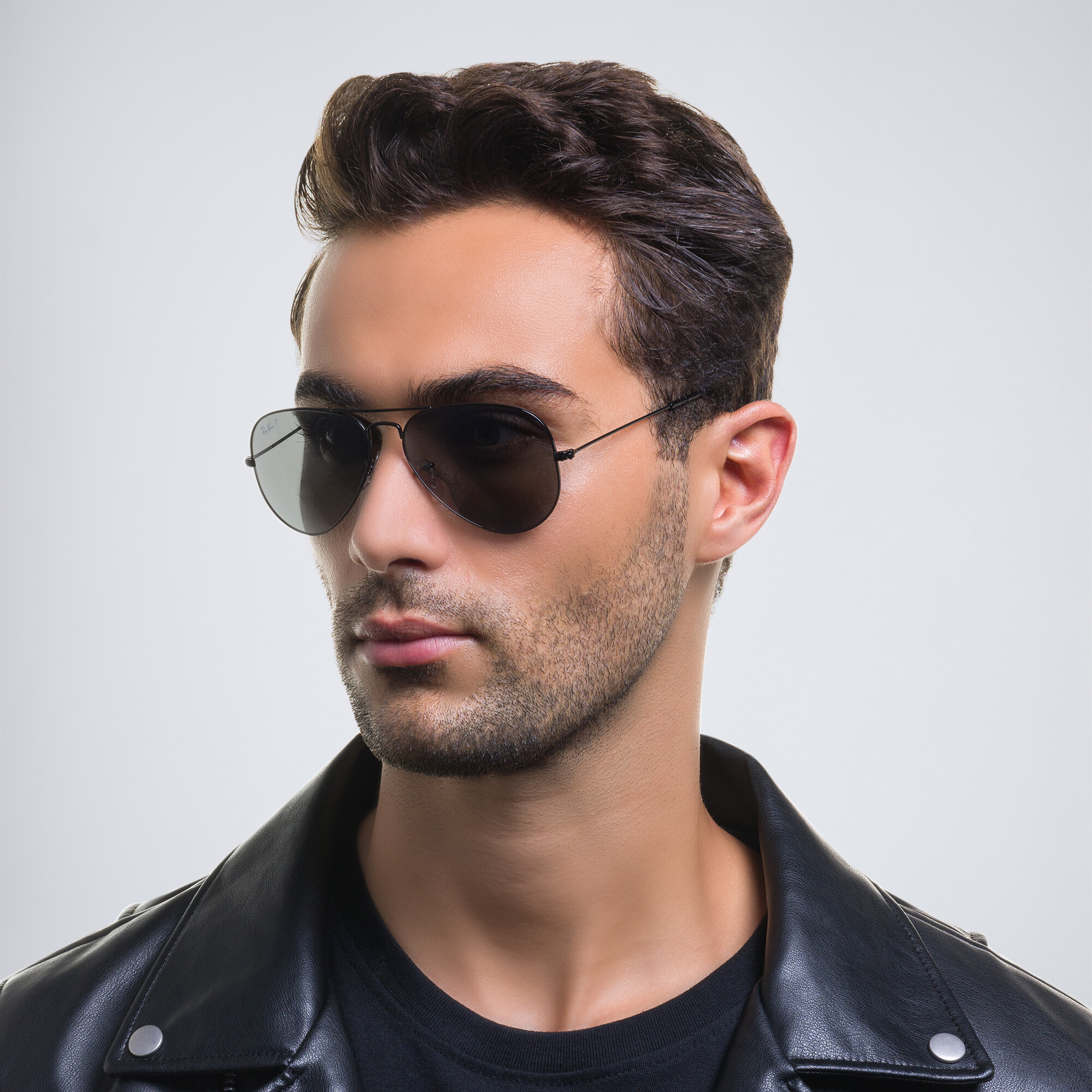 Ray-Ban Unisex Pilot Sunglasses in Metal in Black – Product Photo 8