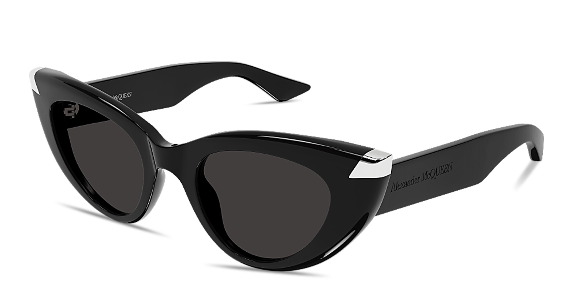 تسوق نظارات شمسية طراز كات آي بتوقيع العلامة ألكسندر ماكوين بلون أسود أونلاين.
