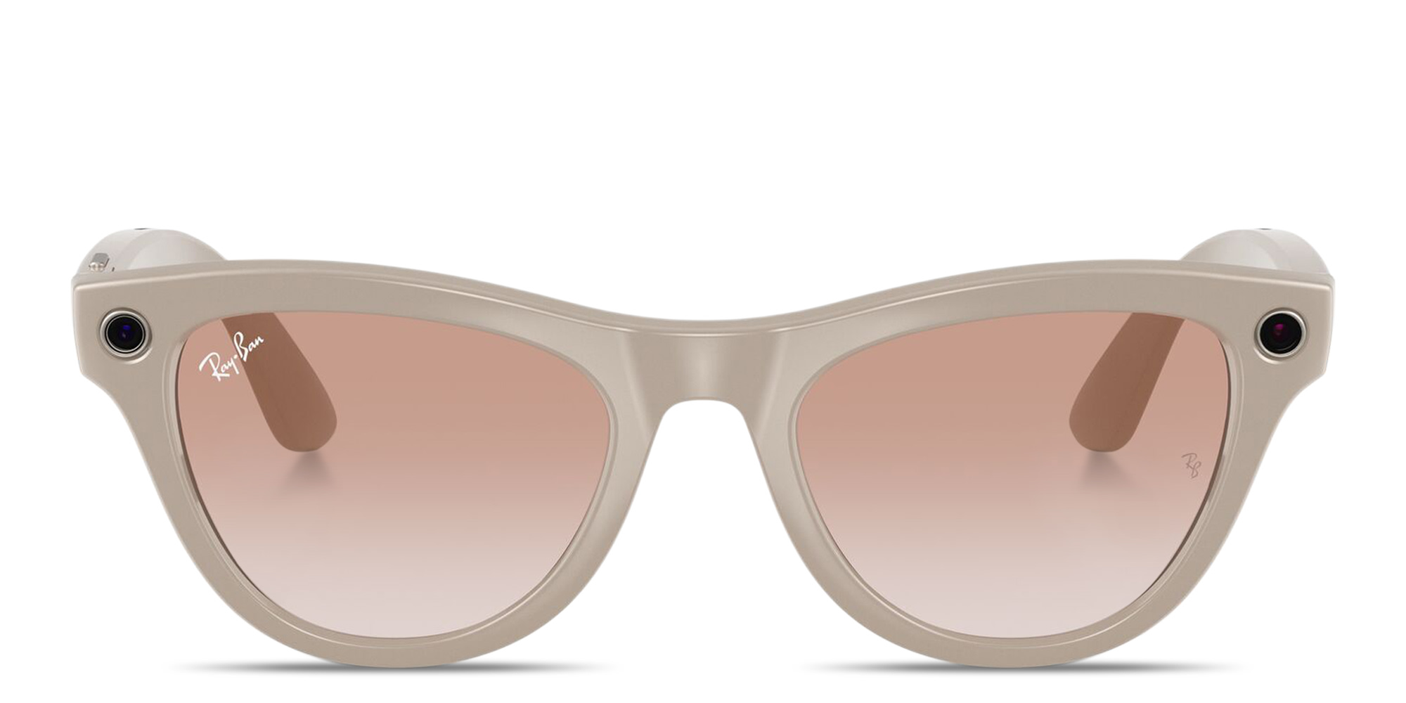 Shop Ray-Ban Meta Skyler Unisex Cat-Eye Sunglasses in Shiny Chalky Gray online.