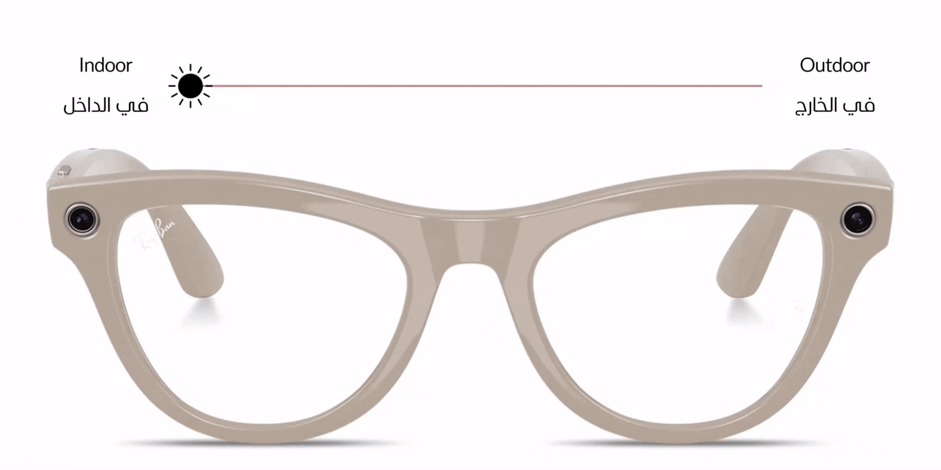 Shop Ray-Ban Meta Skyler Unisex Cat-Eye Sunglasses in Shiny Chalky Gray online.