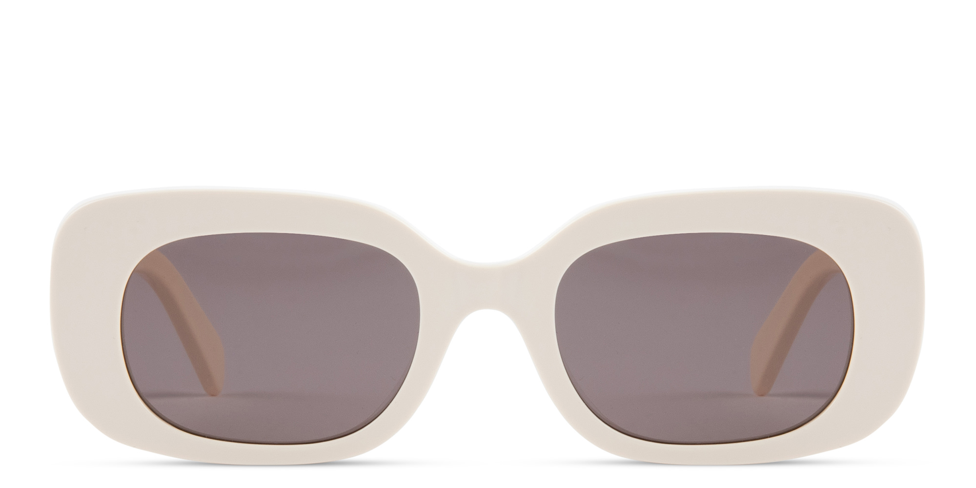 Shop CELINE CELINE 3 Dots Rectangle Sunglasses in White online.
