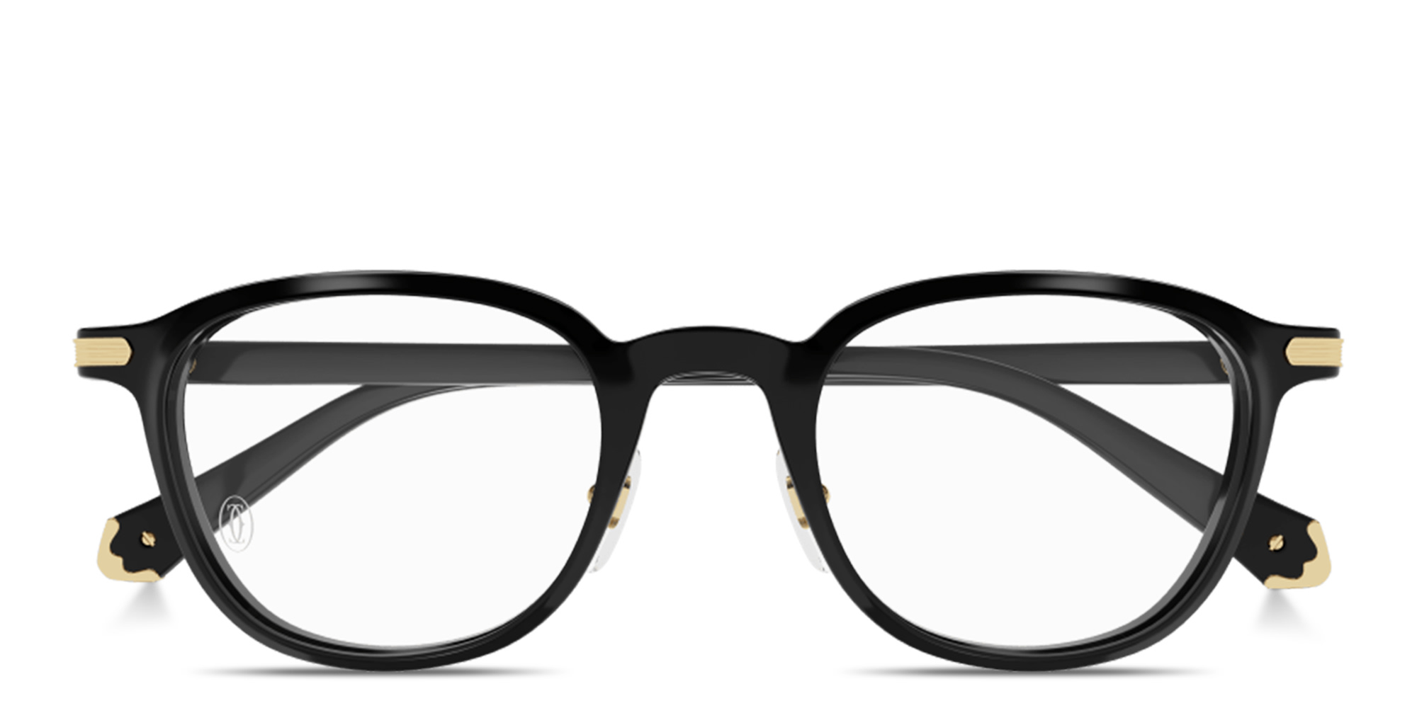 Shop Cartier Première de Cartier Square Eyeglasses in Black online.